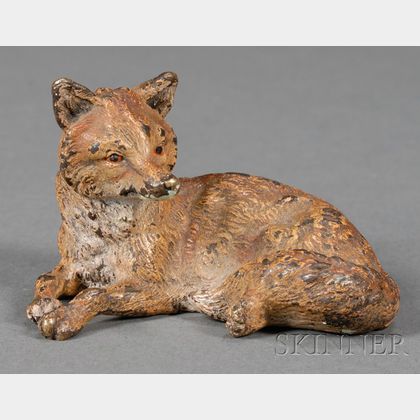 Austrian Cold Painted Bronze Figure of a Fox