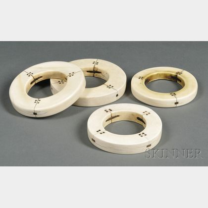 Set of Four Ivory Armbands