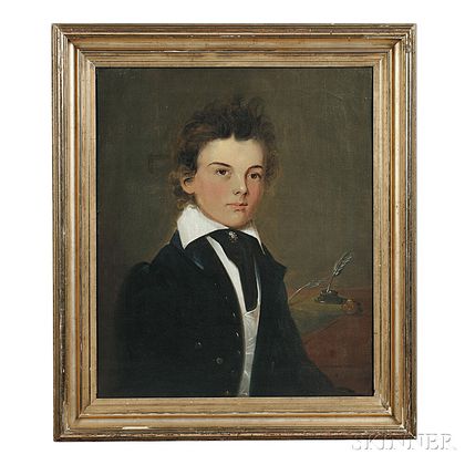 Attributed to William Matthew Prior (Massachusetts/Maine, 1806-1873) Portrait of a Student.