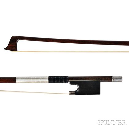 German Silver-mounted Violin Bow, Eduard Reichert, c. 1900
