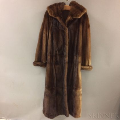 Full-length Mink Coat with Hood