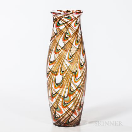Dino Martens (1894-1970) "Drappeggio" Vase for Toso and Company