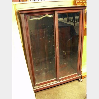 Butler Furniture Late Victorian Mahogany Glazed Two-Door Book Cabinet