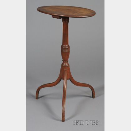 Federal Red-stained Birch Candlestand
