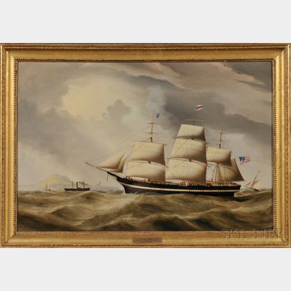 Duncan McFarlane (British, 1818-1865) Portrait of the American Ship Ocean Eagle Entering Liverpool.