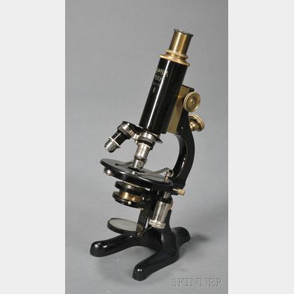 Black-lacquered Brass Compound Microscope