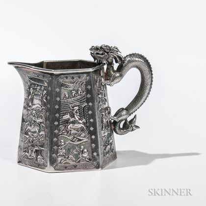 Chinese Export Silver Creamer