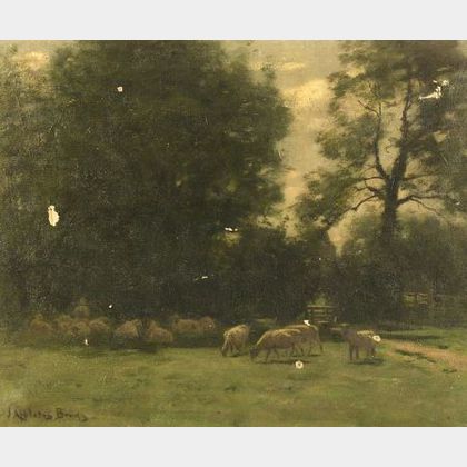 John Appleton Brown (American, 1844-1902) Sheep at Pasture