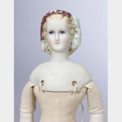 Decorated Parian &#34;Empress Eugenie&#34; Shoulder Head Doll