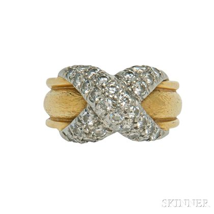 Platinum, 18kt Gold, and Diamond Ring, Schlumberger for Tiffany & Co.