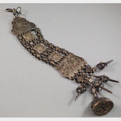 Antique Continental Silver Chatelaine