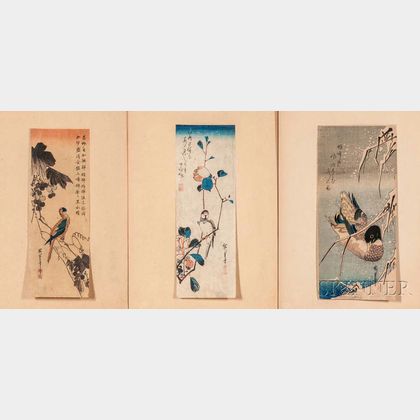 Three Hiroshige (1797-1858) Woodblock Prints
