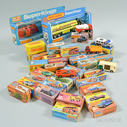 Large Group of Vintage Matchbox and Hot Wheels Toy Cars and Trucks