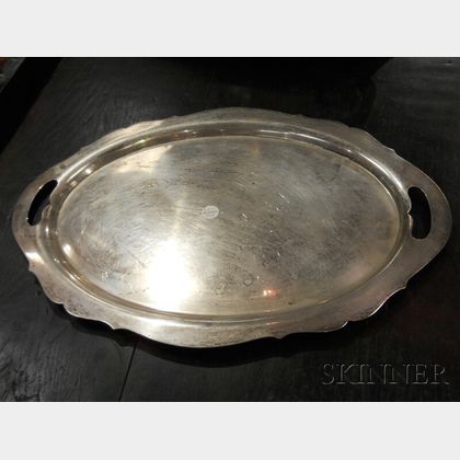 Poole Silver Co. Oval Sterling Silver Tray