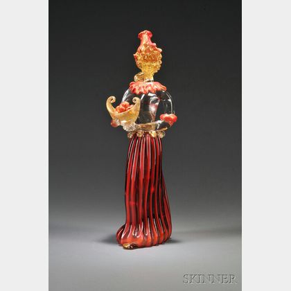 Figurine of a Woman with Basket of Fruit