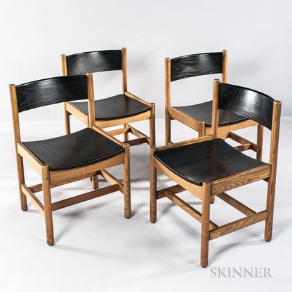 Four Contract Interiors Oak Side Chairs