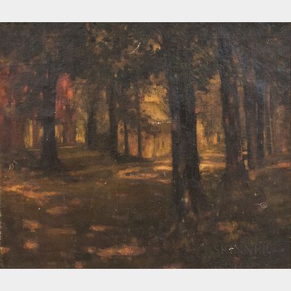 American School, 19th Century Forest Sunset