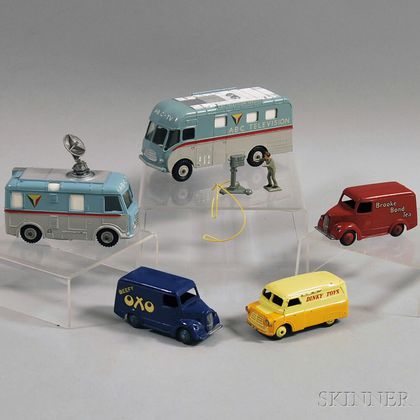 Five Meccano Dinky Toys Die-cast Metal Vehicles