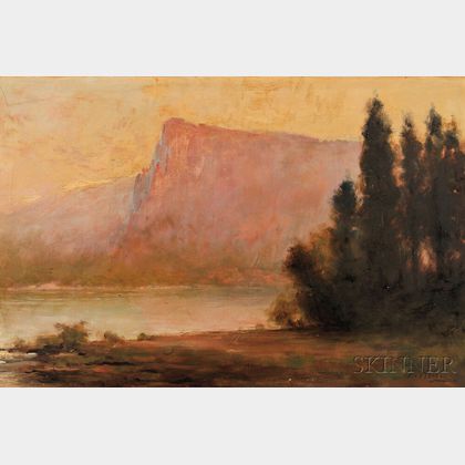 Thomas Hill (American, 1829-1908) Pohono Lake, Yosemite California