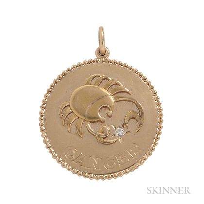 14kt Gold "Cancer" Charm, Cartier