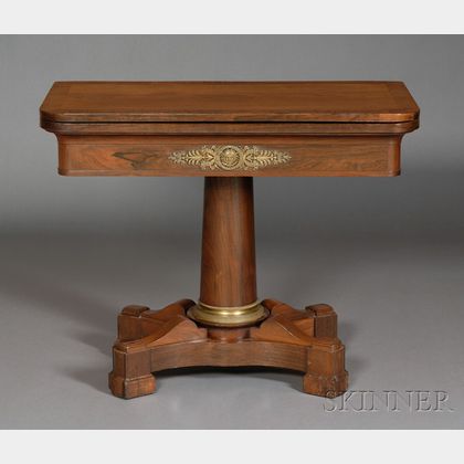 Classical Rosewood and Ormolu-mounted Card Table