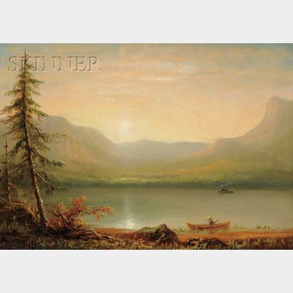 John White Allen Scott (American, 1815-1907) Lake View at Sunset