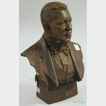 Patinated Copper-clad Bust of George Washington Carver