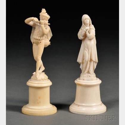 Two European Figural Ivories