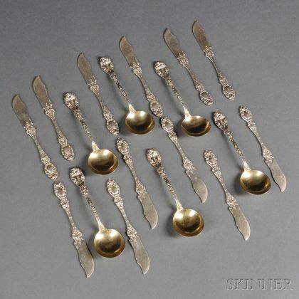 Eighteen Pieces of American Sterling Silver Flatware