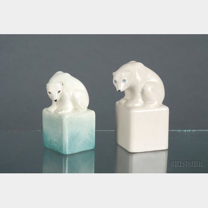 Two Doulton Polar Bears