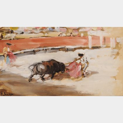 Roberto Domingo y Fallola (Spanish, 1883-1956) The Bullfight