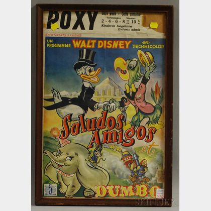Framed Belgian Walt Disney Saludos Amigos et Dumbo Movie Poster