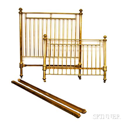 Turned Brass Bed