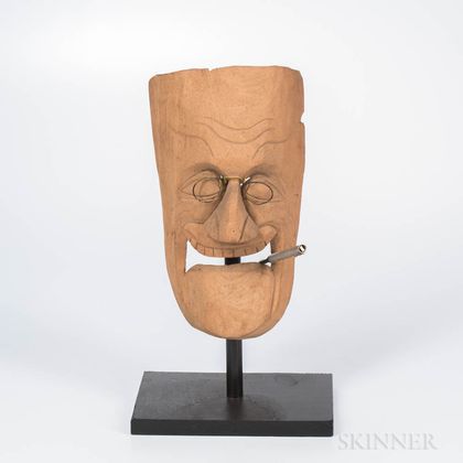 Carved Franklin Delano Roosevelt Mask