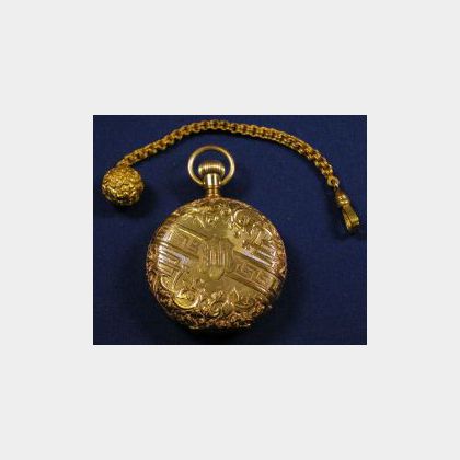 14kt Gold Hunting Case Pocket Watch, Elgin, Carter Howe & Co
