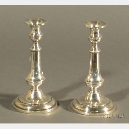 Pair of Richard Dimes Company Weighted Sterling Candlesticks