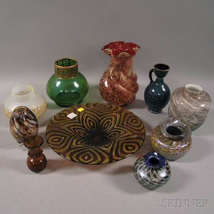 Ten Pieces of Art Glass