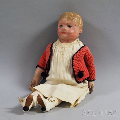Oil-painted Martha Chase-type Stockinette Doll