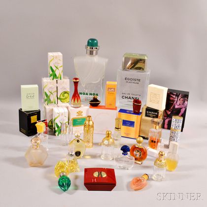 Group of Perfumes and Store Displays