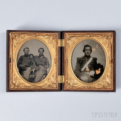 Tintype and Ambrotype Portraits of Soldiers in Case