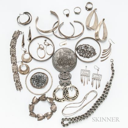 Group of Modern Sterling Silver Jewelry