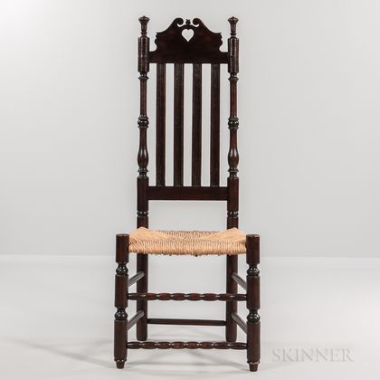 Bannister-back Heart and Crown Side Chair