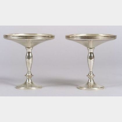Pair of Fisher Silversmiths Sterling Silver Compotes. 