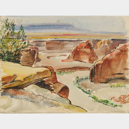 Edna W. Lawrence (American, 1898-1987) Canyon de Chelly, Arizona