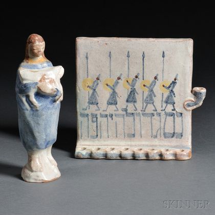 Eva Samuel Glazed Ceramic Hanukkah Lamp