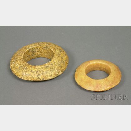 Two African Neolithic Carved Stone Rings