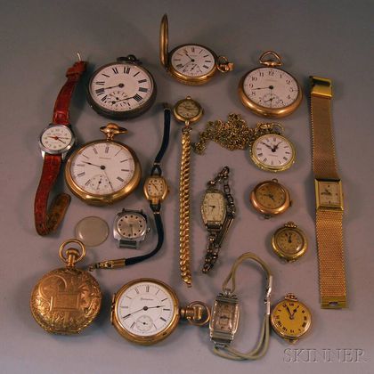 Collection of Assorted Wrist and Pocket Watches