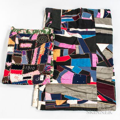 Two Mennonite "Crazy" Quilts