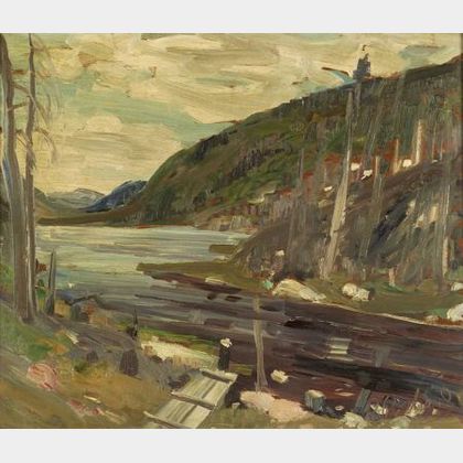 Rene Richard (Canadian, 1895-1952) River Dock
