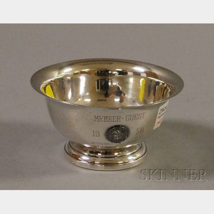 Poole Sterling Silver Paul Revere Reproduction Footed Presentation Bowl